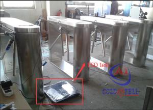 China Security Half Height Turnstiles Tripod Turnstile Gate With Led Direction Instruction on sale