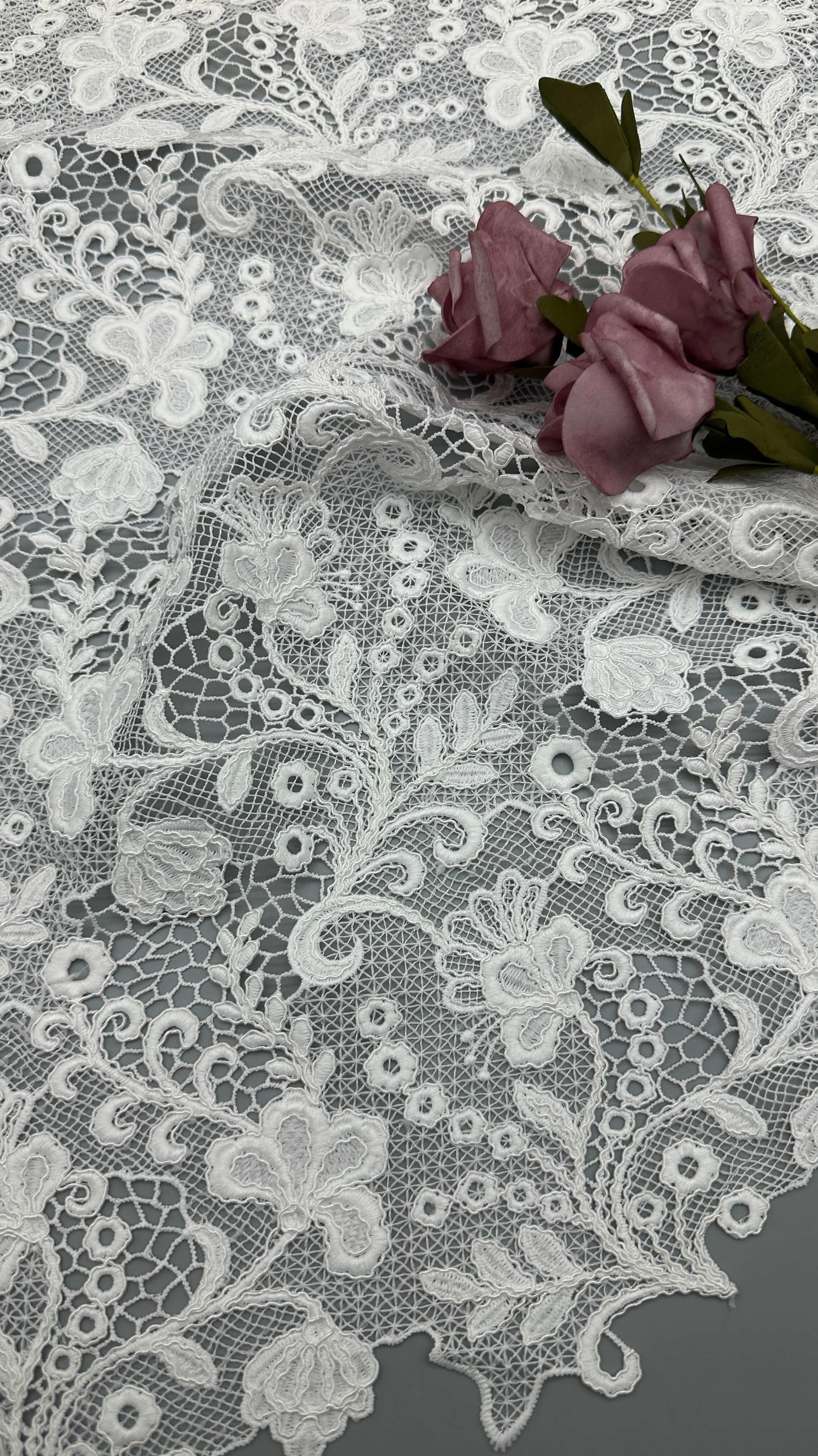 Embroidery Lace Fabric 100% cotton Luxary Party Style Laser Breathe Embroidered Fabric