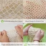 Recyclable Laundry Wholesale Cotton Mesh Bag,Reusable Solid Shopping Bag String