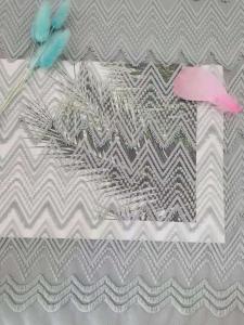 China Green Zipper Shape Lace Eyelash Textile Spandex Mesh Fabric on sale