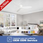 Timer and English Operating 3 Wooden Blades DC Motor Ceiling Fan with Remote
