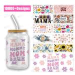 20oz Mama'S Day UV DTF Transfers For Glass Tumblers Durable And Washable Designs