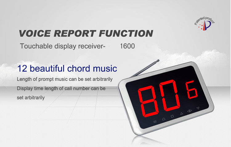 Restaurant table calling number monitor showing table number and service type like bill,call,drink,