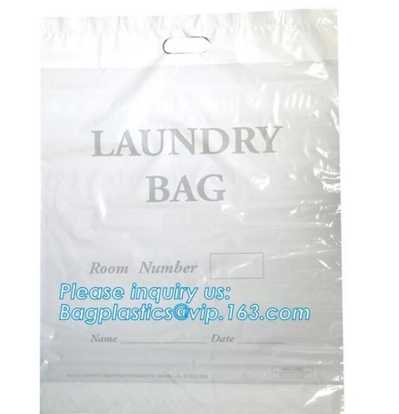 Biodegradable Eco-friendly cotton drawstring poly packaged bag for laundry used