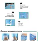 Non Toxic Blue Disposable Plastic Isolation Gowns Coveralls Fluid Resistant