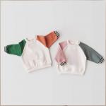China Toddler Fleece Lined Color Block Sweatshirt 280gsm 16T With 100% Cotton Fleece Fabric for sale