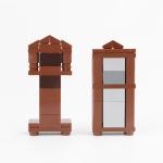 MOC bricks home decoration pendulum vintage clock accessories mini building