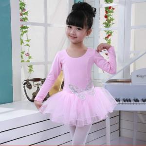 China Children's ballet dance skirt girls long sleeve costume princess skirt of bitter fleabane on sale
