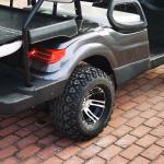 35mph Two Seat EV Blue Golf Car Electric Buggy Road Legal With All Terrain Tires