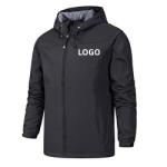 Solid Color Outer Wear Apparel Windproof Storm Jacket Men Hooded Thin Coat