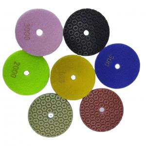 Wholesale 100mm Resin and Diamond Granite Marble Stone Floor Polishing Pad for Wet Dry Polisher from china suppliers