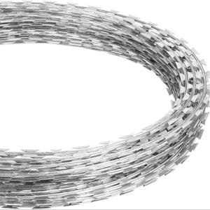 Wholesale Custom Design BTO22 Hot Dipped Galvanized Concertina Razor Barbed Wire Anti Climb from china suppliers