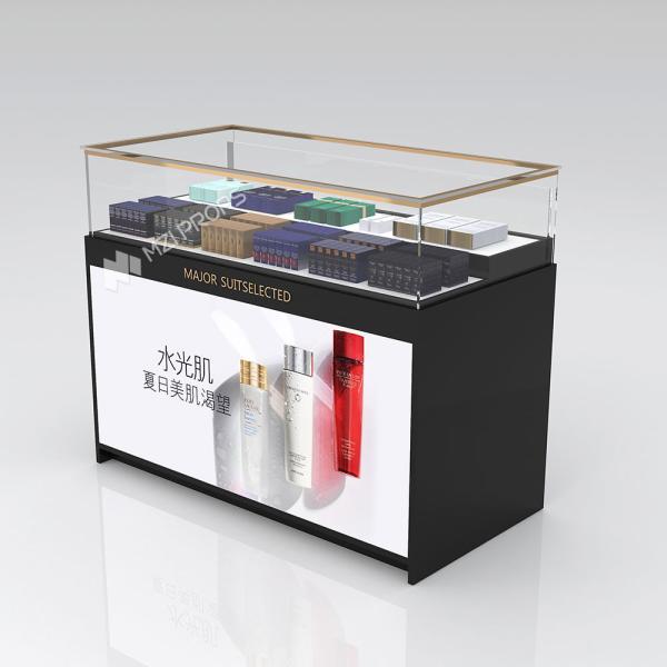 Beauty Store Showcase Famous Brand Glass Counter With Light-trips For Cosmetic