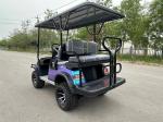 Colorful Purple 2+2 Seat Electric Golf Cart With Four-Arm Independent Suspension