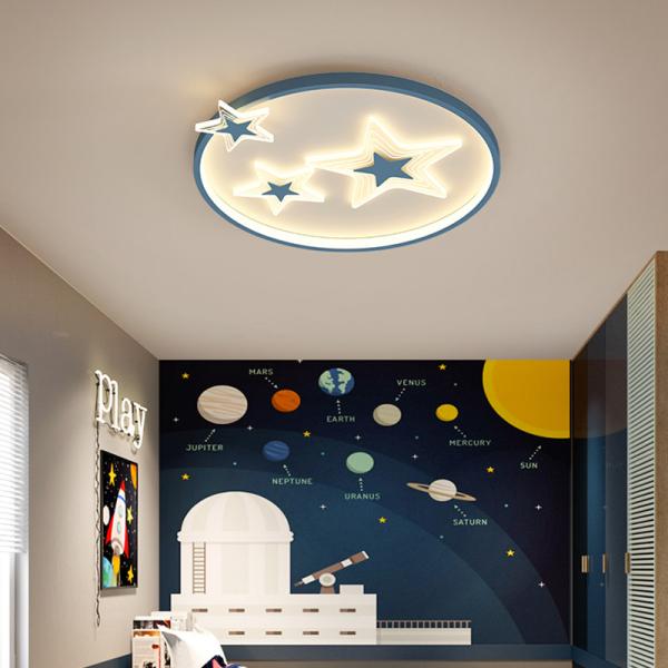 Modern Acrylic Round blue Ceiling Lights For Living Room Bedroom star Ceiling