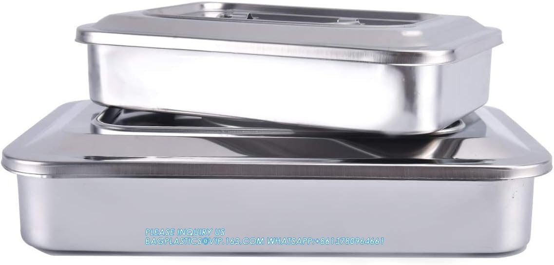 Medical Surgical Trays Stainless Steel Dental Instruments Tray Organizer Holder Sterilization Plate Trays Boxs