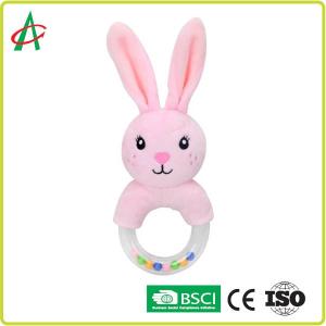 Wholesale Rabbit 21x8.5cm Baby Plush Rattle 100 polyester CE Certification from china suppliers