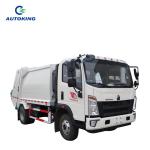 HOWO Compact Refuse Collection Vehicle 12m3 Rear Loader Garbage Truck