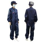 Zipper Closure Mandarin Collar ESD Coverall Suit Compliant To ANSI/ESD S20.20