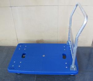 China logistic centra foldable plastic trolley with blue / grey , capacity 150kg on sale