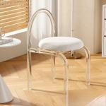 Stylish Assembled Acrylic Transparent Makeup Chair for Bedroom, Balcony, and