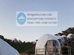 Wholesale 28ft White Glamping Round Geodesic Dome Tent For Eco Hotel from china suppliers