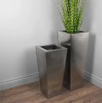 Brushed Tapered Stainless Steel Planter Box 45-120cm