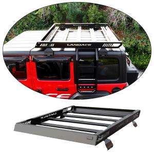 Wholesale High Load Capacity Jeep Wrangler Roof Rack Basket with Integrated Ladder 400kg Capacity from china suppliers