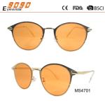2017 hot sale style sunglasses with metal frame ,suitable for men and women