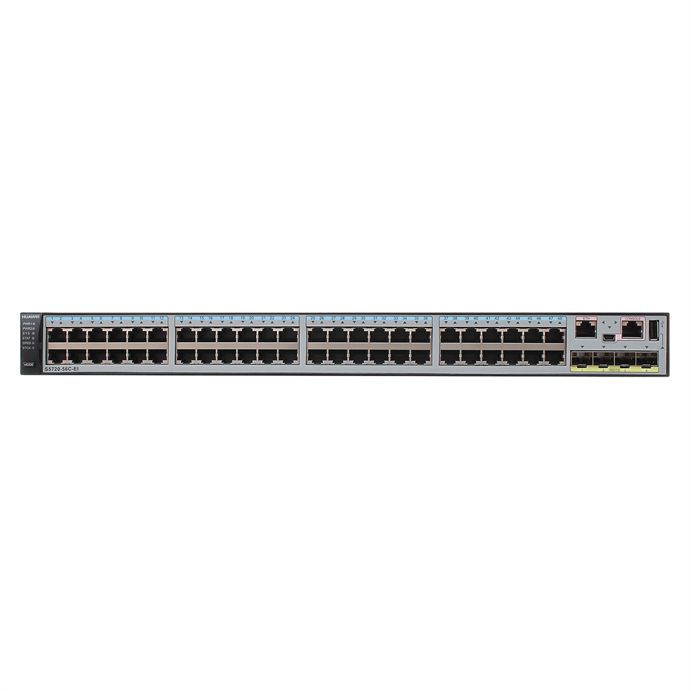 S5720-56C-EI-AC S5700 Series 48-Port 10/100/1000Mbps Four 10GE SFP Ports Rack Switch