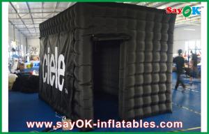 Wholesale Party Photo Booth Lighting Large Black Inflatable Photo Booth , Logo Print Blower Cube Picture Box from china suppliers