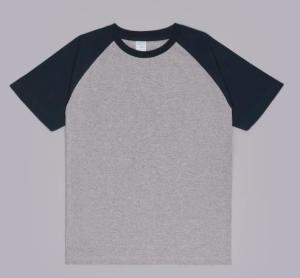 Wholesale Small Quantity Clothing OEM Factory 230g Raglan Round Neck Short - Sleeved 100% Cotton T - Shirt from china suppliers