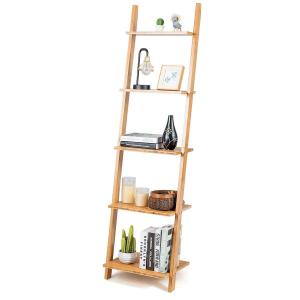 Wholesale Five Layer Ladder Bamboo Bookshelf Multifunctional Storage Display Rack from china suppliers