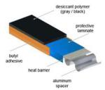 Waterproof Truseal Spacer Warm Edge Spacer Butyl Glass Gasket With Heat