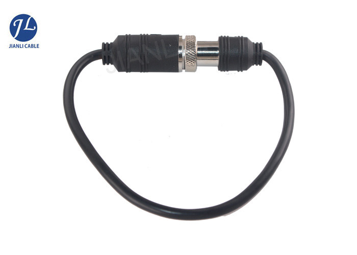 Waterproof IP67 5 Pin Din CCTV Camera Cable 12V to 24V Power Black Color