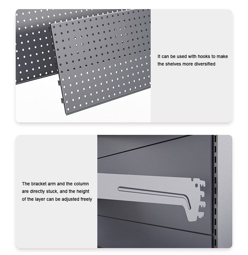 Stable Steel Retail Display Shelving System For Warehouse Storage