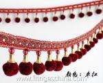 Machine producing OEM wholesale beautiful trimmings beaded pom pom fringes