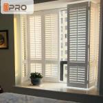 Aluminum Alloy Swing Plantation Shutters Environment - Friendly White Color