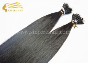 Wholesale 22&quot; Double Drawn Pre Bonded Hair Extensions for sale - 1.0 Gram Straight Black Nano Hair Extensions For Sale from china suppliers