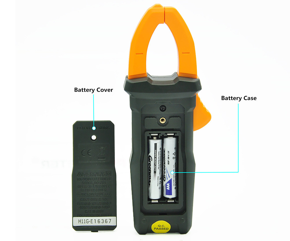 6000 Counts Hand - Held Mini Digital Clamp Multimeter With Auto Range And Data Hold
