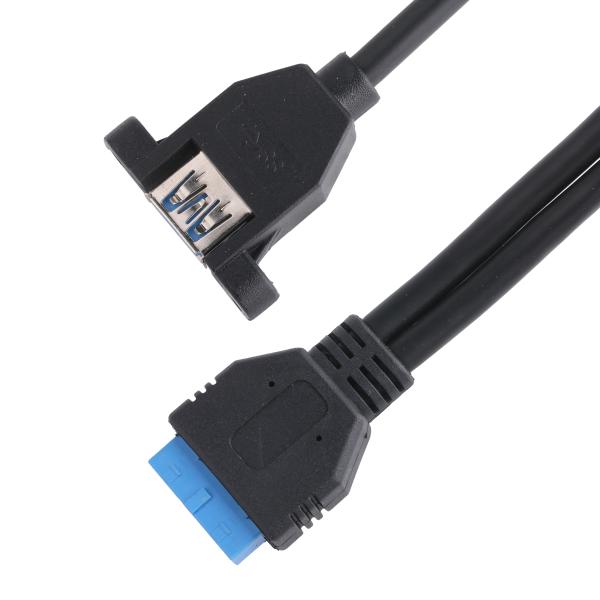 USB 3.0 Front Panel Motherboard 19/20 Pin Cable To USB Female Splitter Adapter