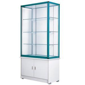 Wholesale Environmental Pharmacy Display Stands / 4 Layers Lockable Glass Display Case from china suppliers
