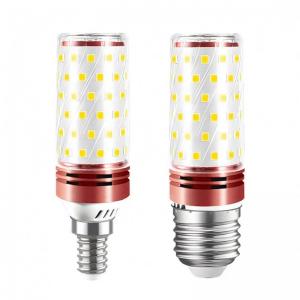 China E14 LED Corn Bulb Light Tricolor Dimming 12W / 16W Chandelier Candle Light Bulbs on sale
