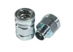 Male NPT Steel Hydraulic Quick Connect Couplings Poppet Valve Buna - N Seal