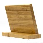 ISO9001 2000 System Natural Bamboo Wood Magnetic Knife Block Holder Customized