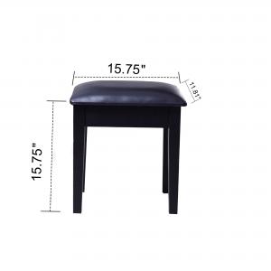 Wholesale Painting MDF Makeup Vanity Bench Soft Sponge PU Padded Chair Anti Slip from china suppliers