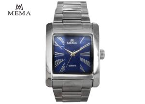 Wholesale Classic Square Blue Face Watch , Mens Designer Square Face Watches Good Gloss from china suppliers