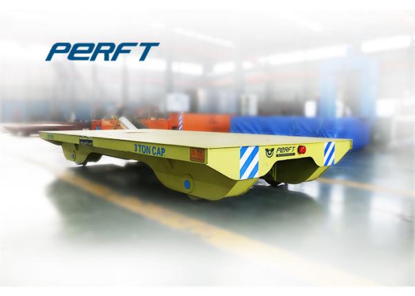 Rail Traveling Flat Electric Material Transfer Cart , Heavy Duty Handling