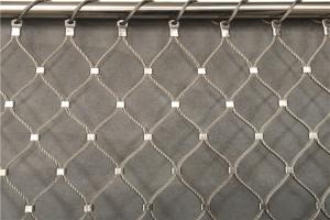 Wholesale 60x60mm Security Mesh Fencing Decorative Ferrule Wire Rope Net Long Lifespan from china suppliers