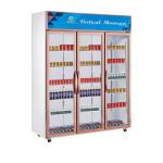 395W Stainless Steel Beverage Display Cooler With 1300L Volume Cooling Capacity